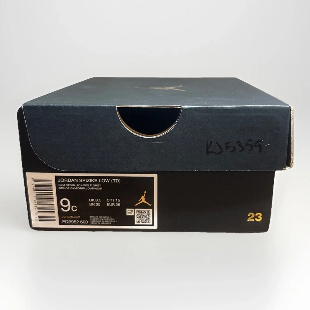 Jordan Toddlers‎ Spizike Low (TD) Sneakers Slip On Red Gray Size 9c NEW IN BOX